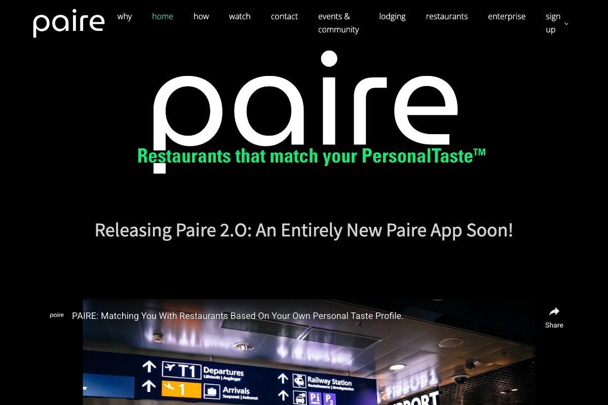 Paire.io — AI Restaurant Guide