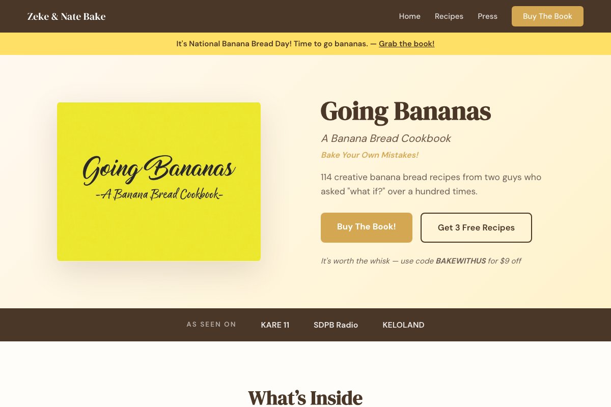 Zeke & Nate Bake — Going Bananas